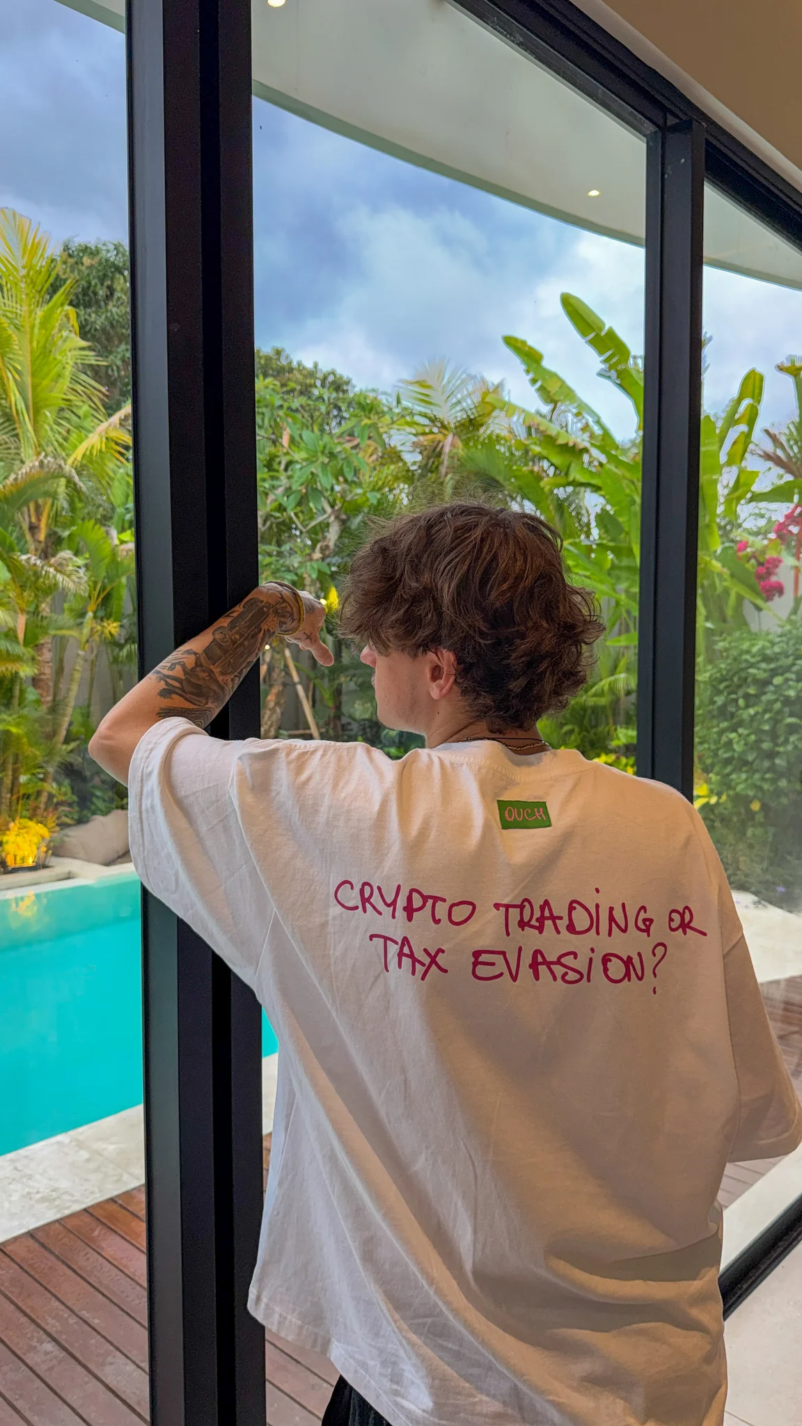 Crypto Trading Or Tax Evasion - View 1 - Canggu Bali Luxury Streetwear Oversized Cotton T-Shirt