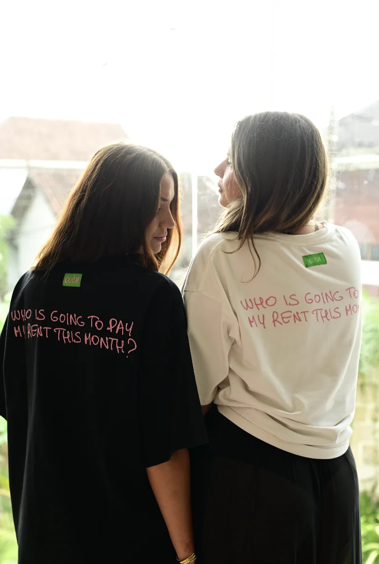 Who Is Going To Pay My Rent? - View 1 - Canggu Bali Luxury Streetwear Oversized Cotton T-Shirt